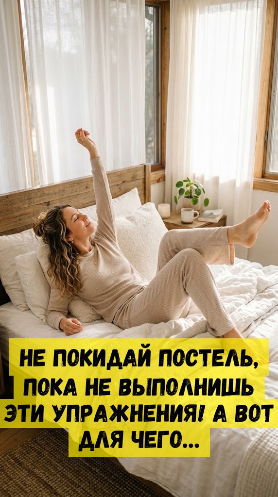 Не покидай постель, пока не выполнишь эти упражнения! А вот для чего&hellip;