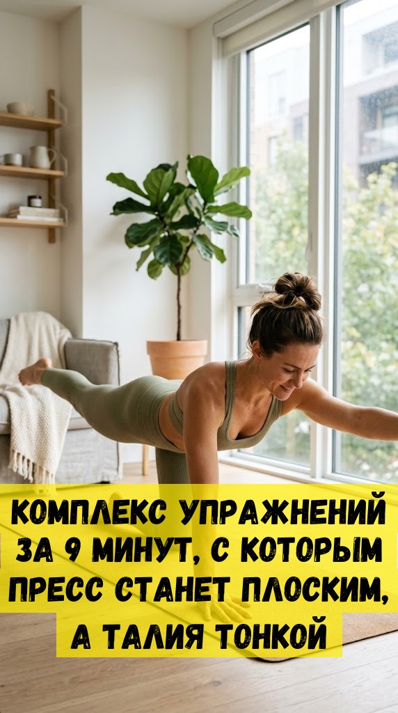 Комплекс упражнений за 9 минут, с которым пресс станет плоским, а талия тонкой Комплекс упражнений за 9 минут, с которым пресс станет плоским, а талия тонкой