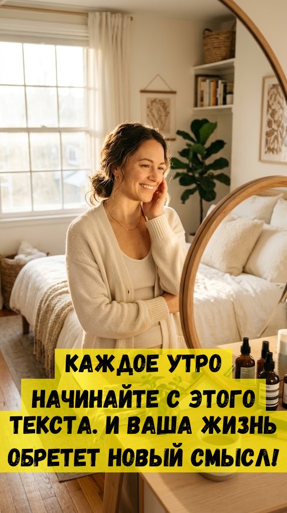 Каждое утро начинайте с этого текста. И ваша жизнь обретет новый смысл! Каждое утро начинайте с этого текста. И ваша жизнь обретет новый смысл!
