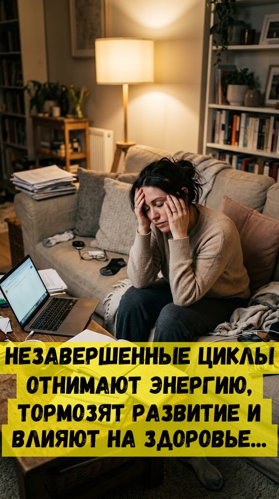 Незавершенные циклы отнимают энергию, тормозят развитие и влияют на здоровье... Незавершенные циклы отнимают энергию, тормозят развитие и влияют на здоровье...