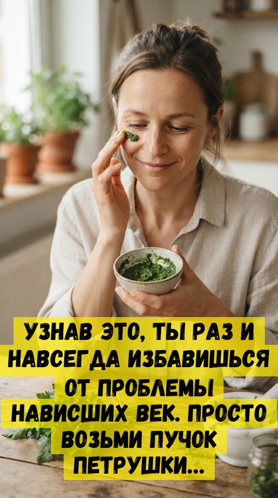 Узнав это, ты раз и навсегда избавишься от проблемы нависших век. Просто возьми пучок петрушки&hellip;