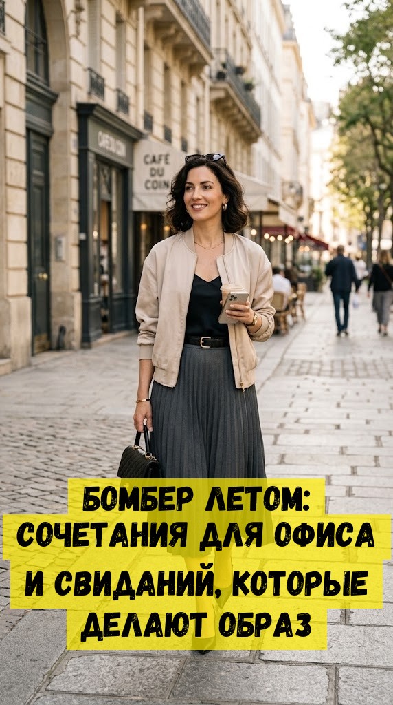 Бомбер летом: сочетания для офиса и свиданий, которые делают образ