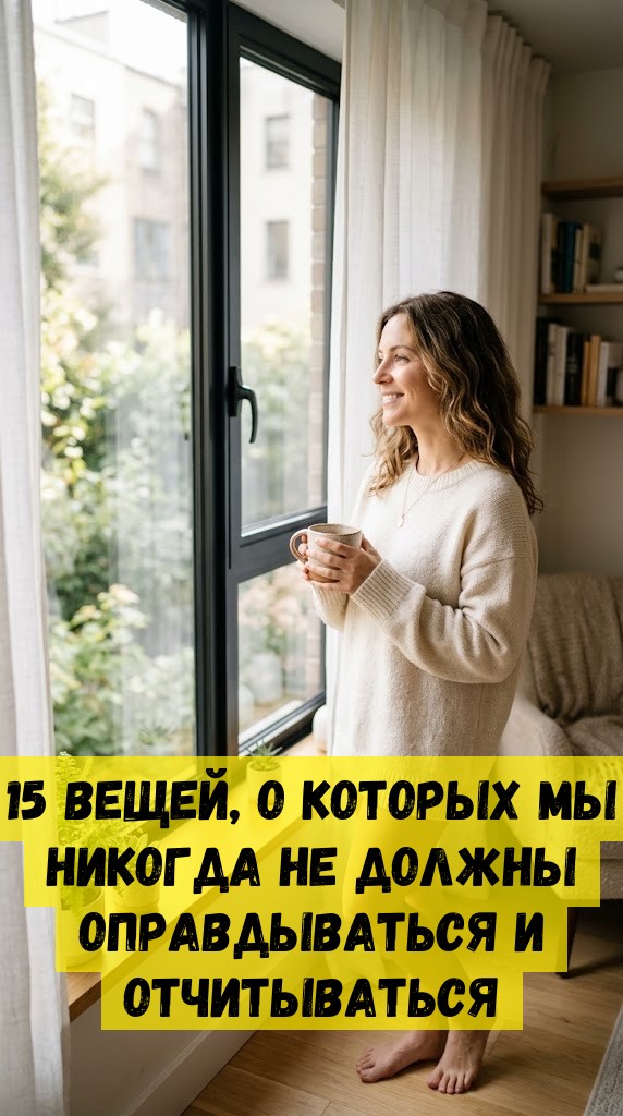 15 ВЕЩЕЙ, О КОТОРЫХ МЫ НИКОГДА НЕ ДОЛЖНЫ ОПРАВДЫВАТЬСЯ И ОТЧИТЫВАТЬСЯ