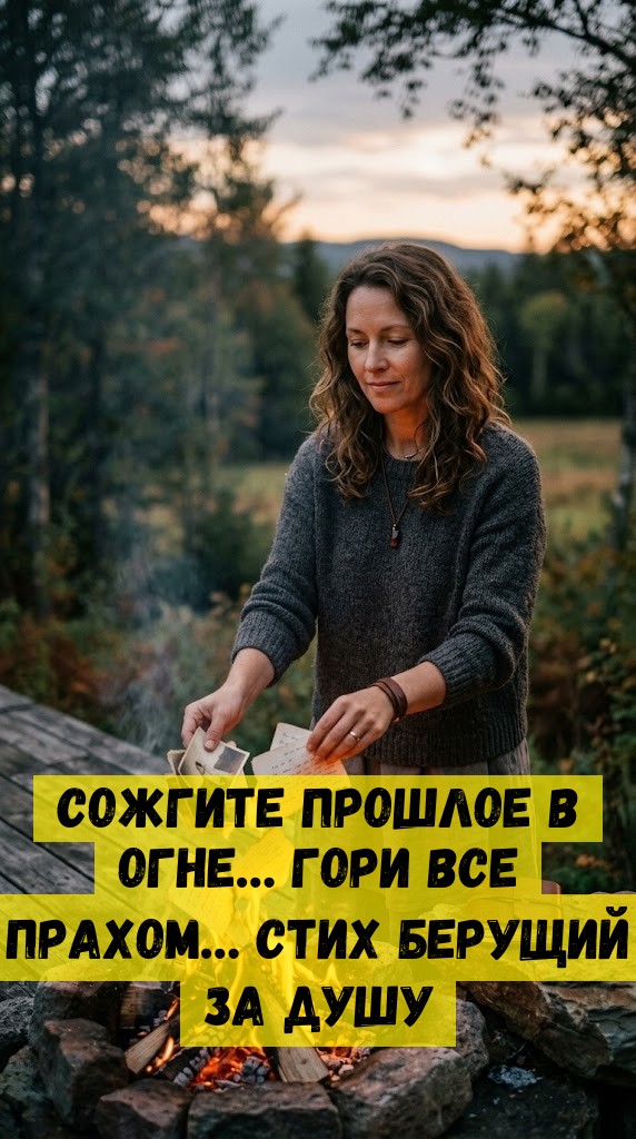 Сожгите прошлое в огне&hellip; Гори все прахом&hellip; Стих берущий за душу