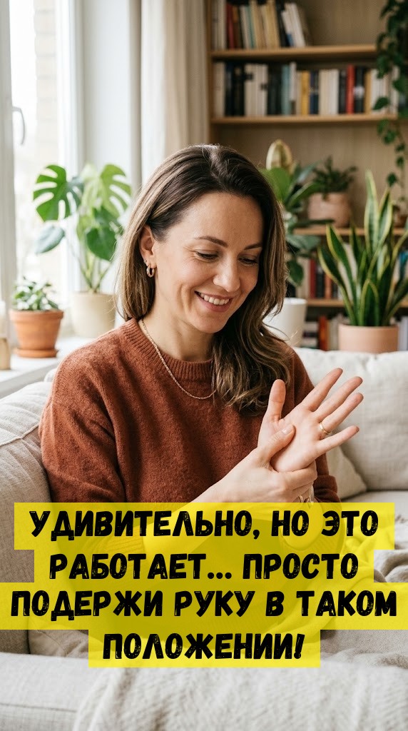 Удивительно, но это работает… Просто подержи руку в таком положении! Удивительно, но это работает… Просто подержи руку в таком положении!