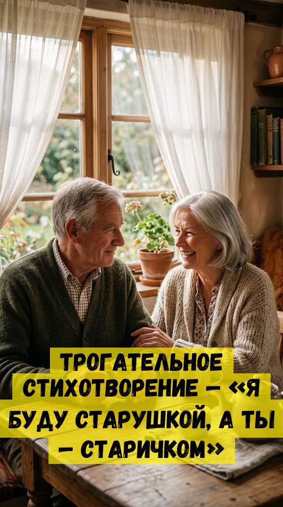 ТРОГАТЕЛЬНОЕ СТИХОТВОРЕНИЕ — «Я БУДУ СТАРУШКОЙ, А ТЫ — СТАРИЧКОМ» ТРОГАТЕЛЬНОЕ СТИХОТВОРЕНИЕ — «Я БУДУ СТАРУШКОЙ, А ТЫ — СТАРИЧКОМ»