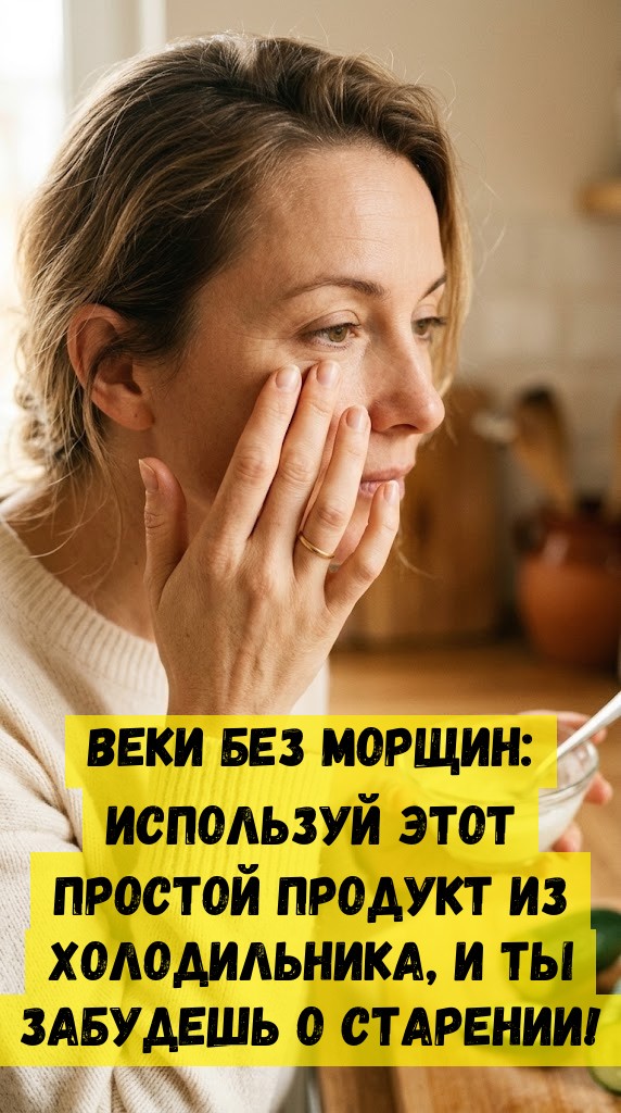 Веки без морщин: используй этот простой продукт из холодильника, и ты забудешь о старении! Веки без морщин: используй этот простой продукт из холодильника, и ты забудешь о старении!