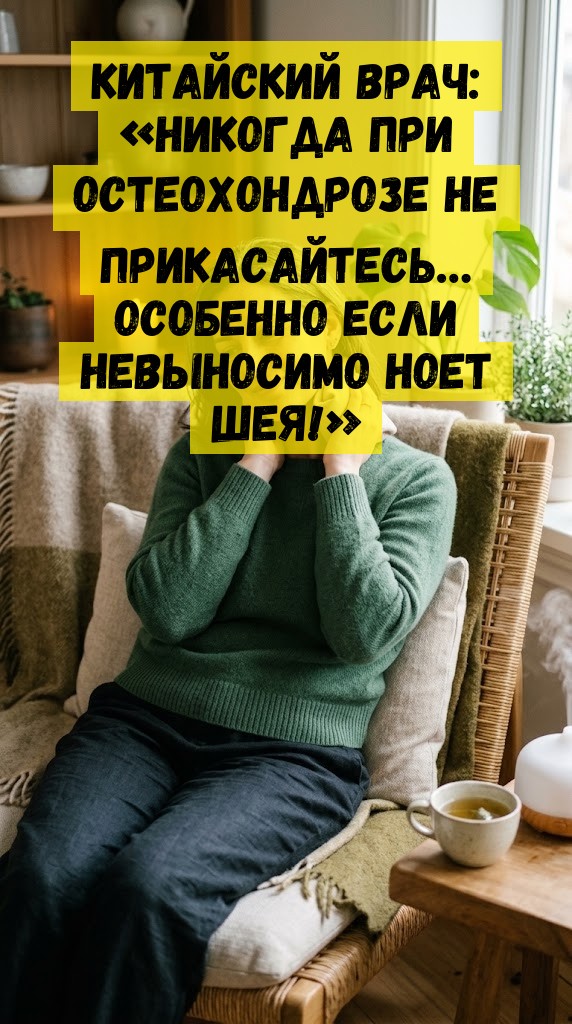Китайский врач: &laquo;Никогда при остеохондрозе не прикасайтесь&hellip; Особенно если невыносимо ноет шея!&raquo;