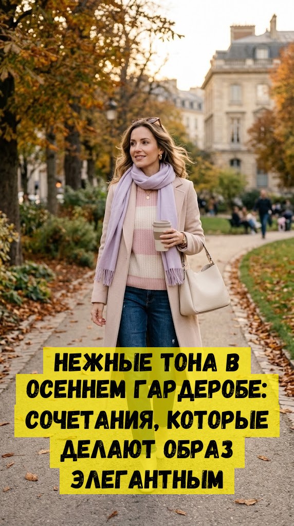 Нежные тона в осеннем гардеробе: сочетания, которые делают образ элегантным Нежные тона в осеннем гардеробе: сочетания, которые делают образ элегантным