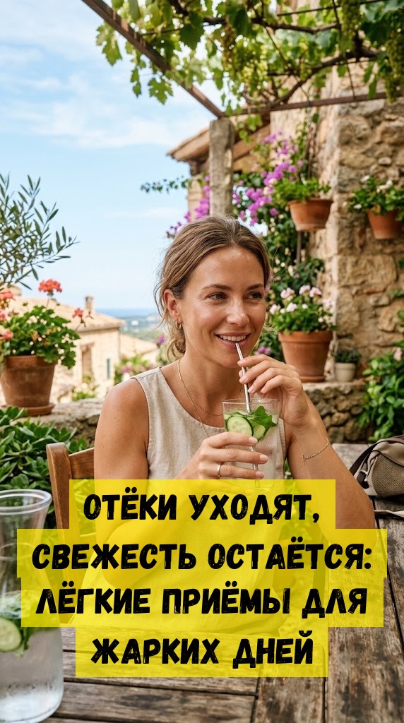 Отёки уходят, свежесть остаётся: лёгкие приёмы для жарких дней