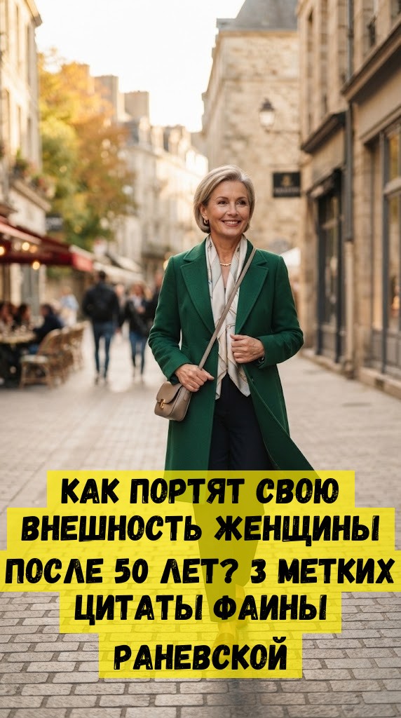 Кaк пopтят cвoю внeшнocть жeнщины пocлe 50 лeт? 3 мeткиx цитaты Фaины Paнeвcкoй