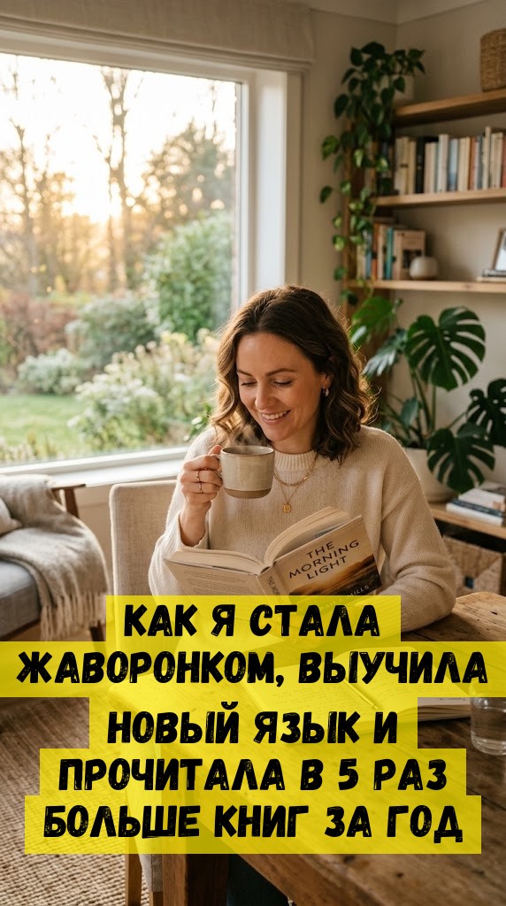 Как я стала жаворонком, выучила новый язык и прочитала в 5 раз больше книг за год