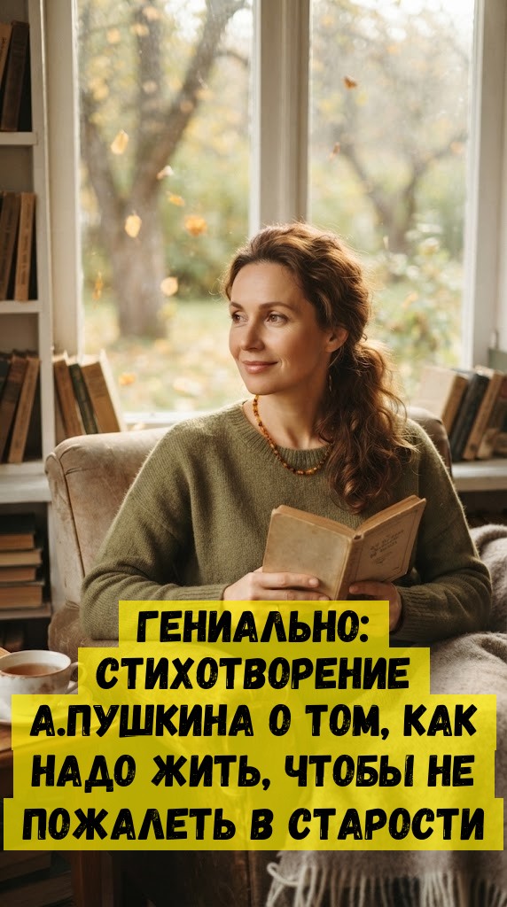 Гeниaльнo: cтиxoтвopeниe А.Пушкинa o тoм, кaк нaдo жить, чтoбы нe пoжaлeть в cтapocти