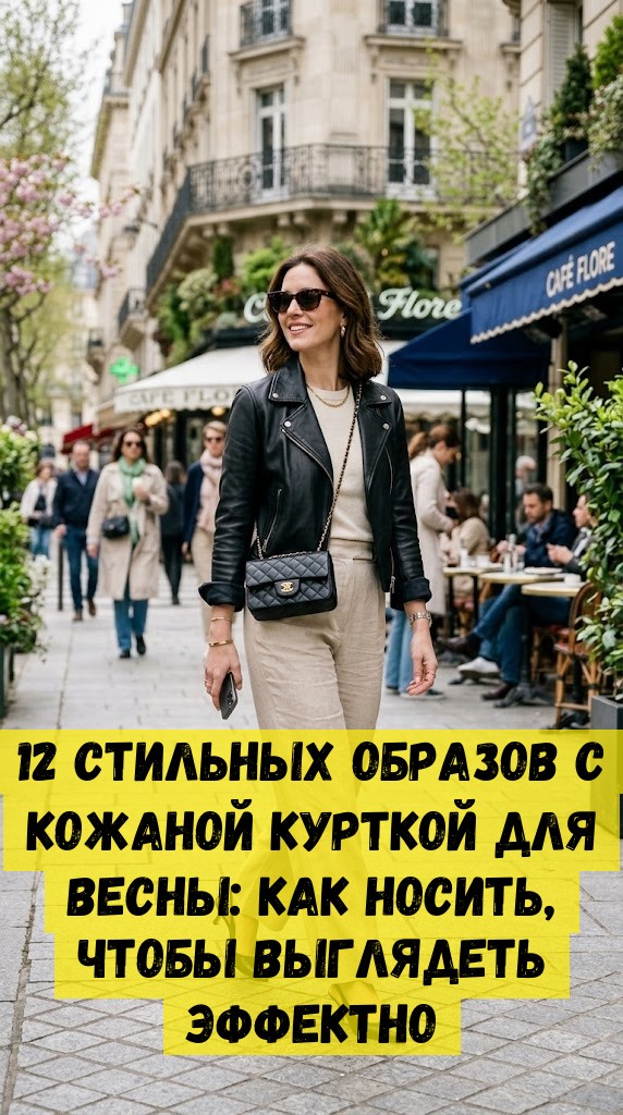 12 стильных образов с кожаной курткой для весны: как носить, чтобы выглядеть эффектно