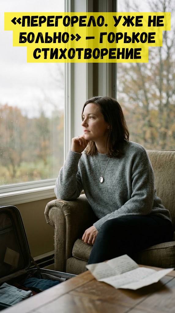 &laquo;Перегорело. Уже не больно&raquo; &mdash; горькое стихотворение