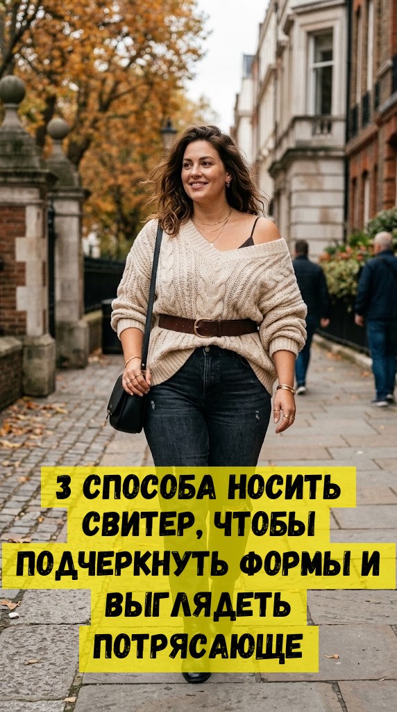 3 способа носить свитер, чтобы подчеркнуть формы и выглядеть потрясающе