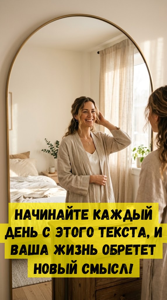 НАЧИНАЙТЕ КАЖДЫЙ ДЕНЬ С ЭТОГО ТЕКСТА, И ВАША ЖИЗНЬ ОБРЕТЕТ НОВЫЙ СМЫСЛ!
