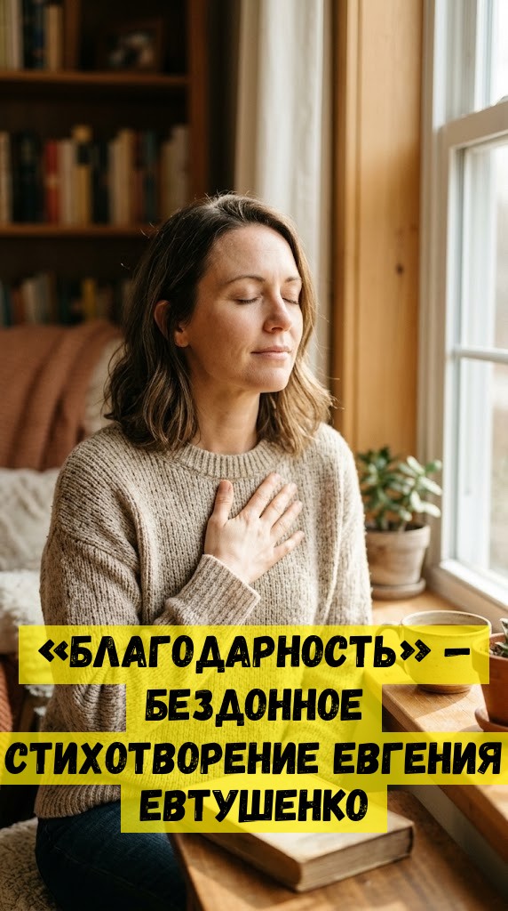 &laquo;Благодарность&raquo; &mdash; бездонное стихотворение Евгения Евтушенко
