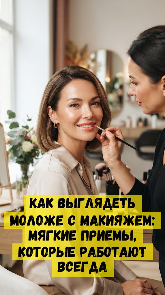 Как выглядеть моложе с макияжем: мягкие приемы, которые работают всегда