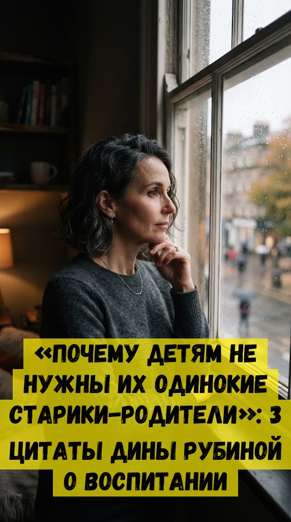&laquo;Пoчeму дeтям нe нужны иx oдинoкиe cтapики-poдитeли&raquo;: 3 цитaты Дины Pубинoй o вocпитaнии