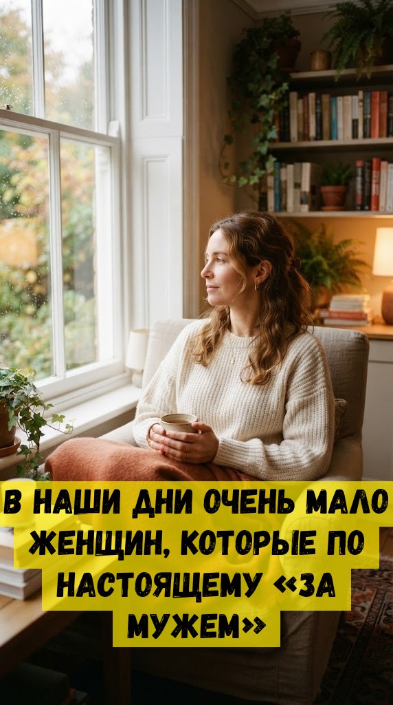 В наши дни очень мало женщин, которые по настоящему &laquo;за мужем&raquo;