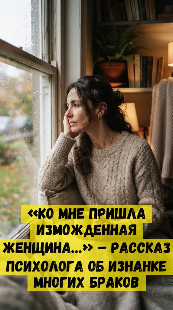 «Ко мне пришла изможденная женщина…» – рассказ психолога об изнанке многих браков «Ко мне пришла изможденная женщина…» – рассказ психолога об изнанке многих браков