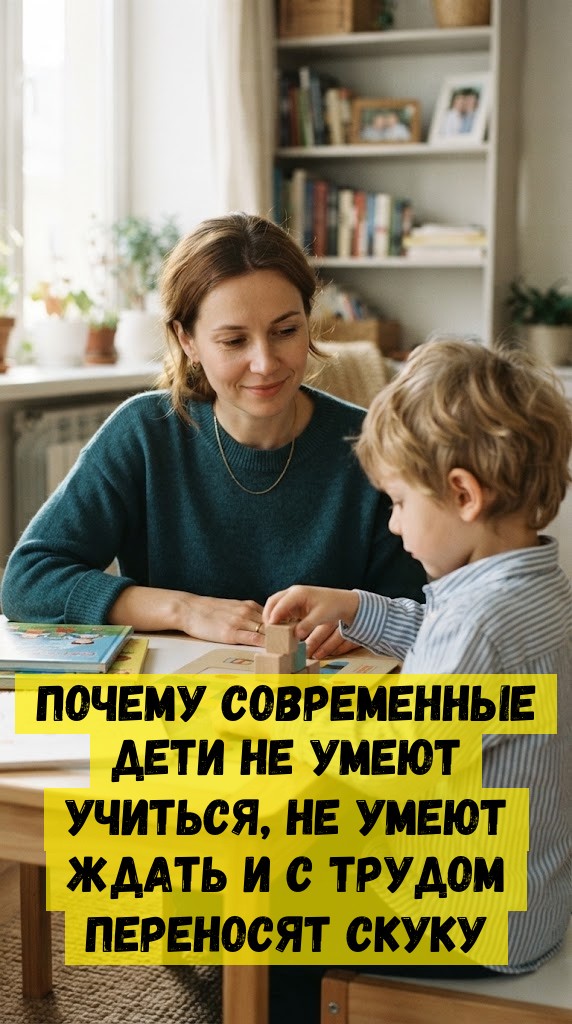 Почему современные дети не умеют учиться, не умеют ждать и с трудом переносят скуку Почему современные дети не умеют учиться, не умеют ждать и с трудом переносят скуку