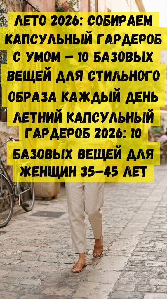 Лето 2026: собираем капсульный гардероб с умом &mdash; 10 базовых вещей для стильного образа каждый день