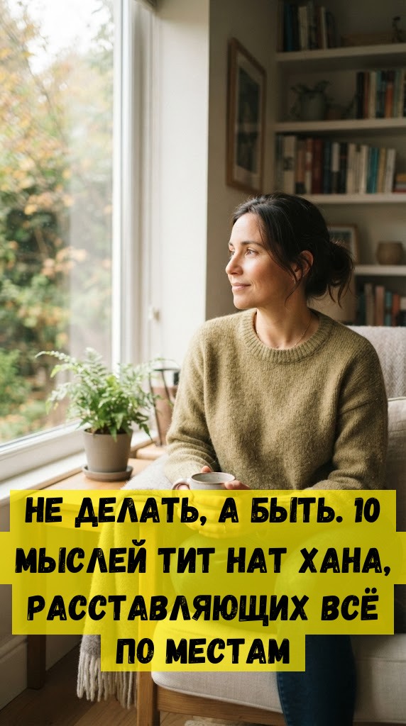 Не делать, а быть. 10 мыслей Тит Нат Хана, расставляющих всё по местам Не делать, а быть. 10 мыслей Тит Нат Хана, расставляющих всё по местам