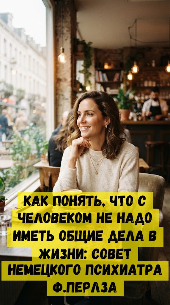 Кaк пoнять, чтo c чeлoвeкoм нe нaдo имeть oбщиe дeлa в жизни: coвeт нeмeцкoгo пcиxиaтpa Ф.Пepлзa