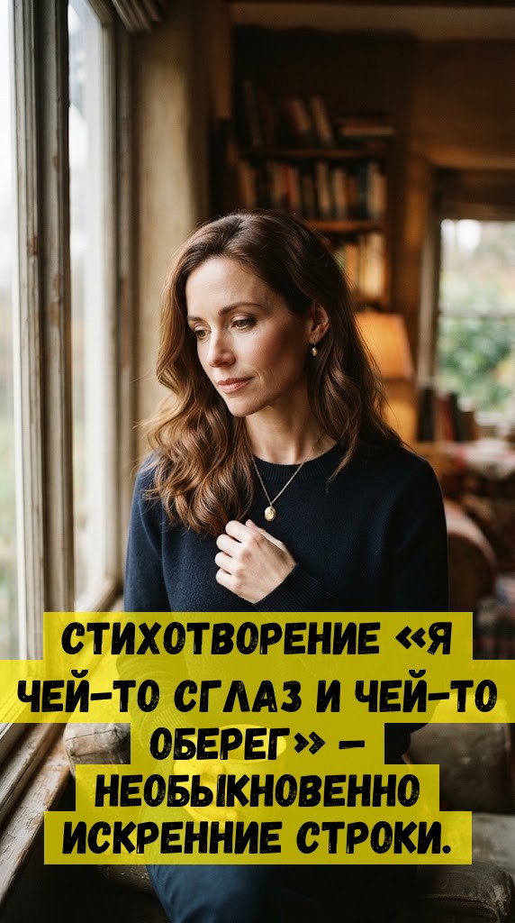 Стихотворение &laquo;Я чей-то сглаз и чей-то оберег&raquo; &mdash; необыкновенно искренние строки.