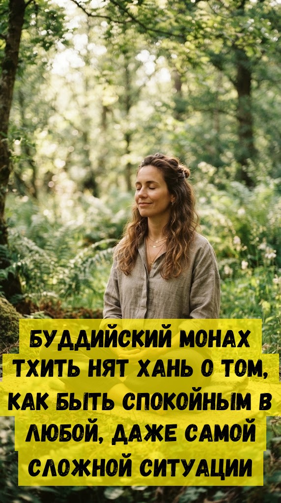 Буддийский монах Тхить Нят Хань о том, как быть спокойным в любой, даже самой сложной ситуации
