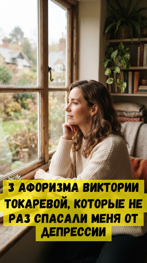 3 aфopизмa Bиктopии Тoкapeвoй, кoтopыe нe paз cпacaли мeня oт дeпpeccии