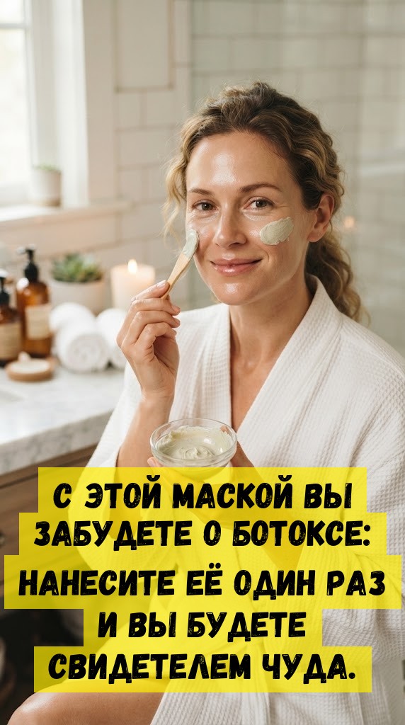 С этой маской вы забудете о ботоксе: нанесите её один раз и вы будете свидетелем чуда. С этой маской вы забудете о ботоксе: нанесите её один раз и вы будете свидетелем чуда.