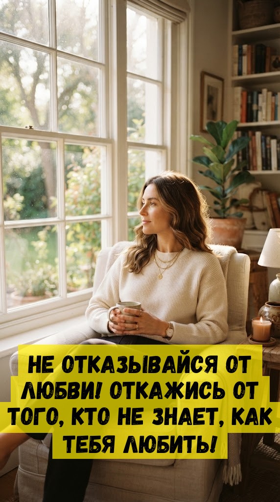 Не отказывайся от любви! Откажись от того, кто не знает, как тебя любить! Не отказывайся от любви! Откажись от того, кто не знает, как тебя любить!