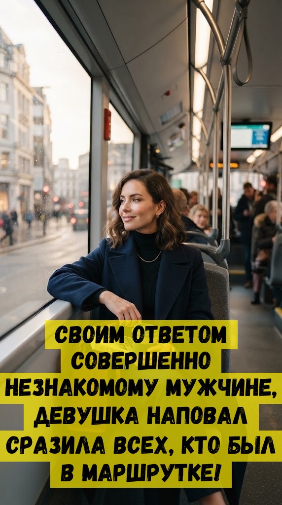 Своим ответом совершенно незнакомому мужчине, девушка наповал сразила всех, кто был в маршрутке!