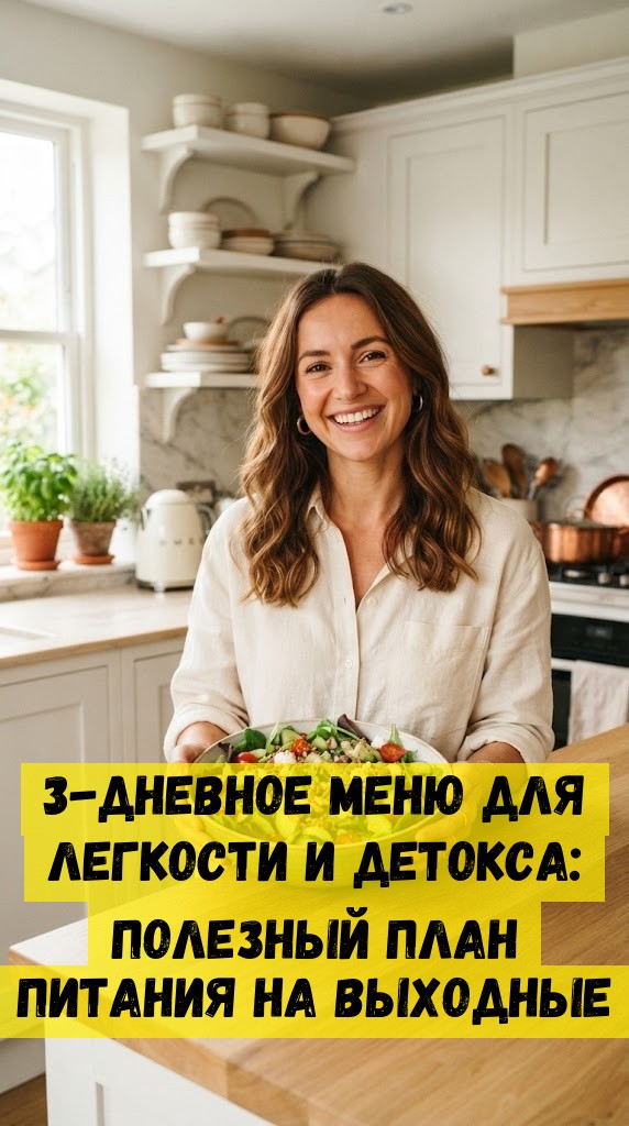 3-дневное меню для легкости и детокса: полезный план питания на выходные