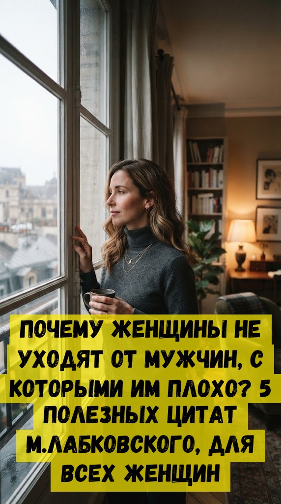 Почему женщины не уходят от мужчин, с которыми им плохо? 5 полезных цитат М.Лабковского, для всех женщин Почему женщины не уходят от мужчин, с которыми им плохо? 5 полезных цитат М.Лабковского, для всех женщин