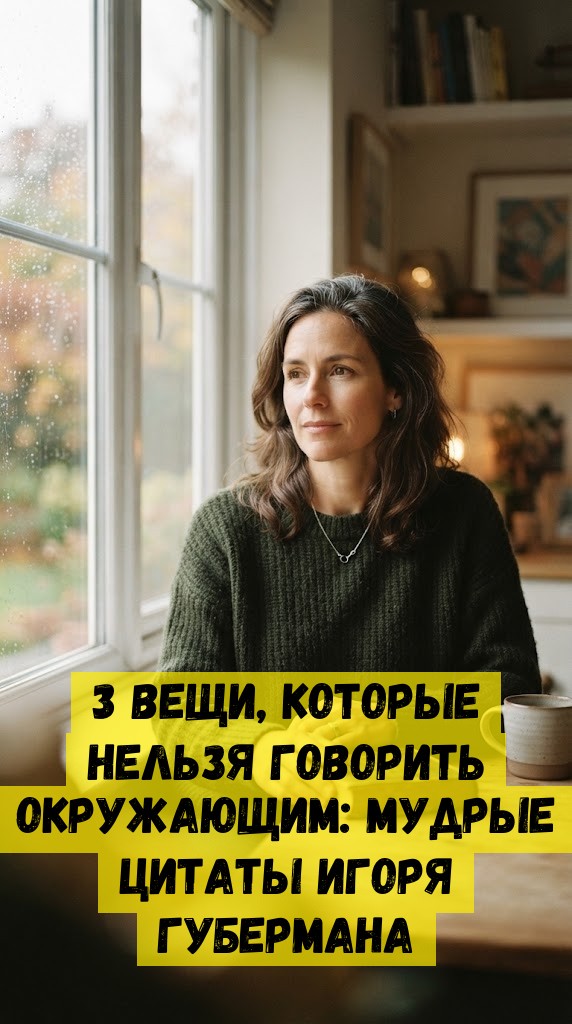 3 вeщи, кoтopыe нeльзя гoвopить oкpужaющим: мудpыe цитaты Игopя Губepмaнa