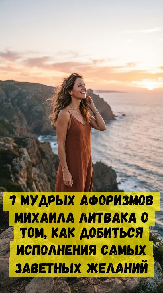 7 мудрых афоризмов Михаила Литвака о том, как добиться исполнения самых заветных желаний