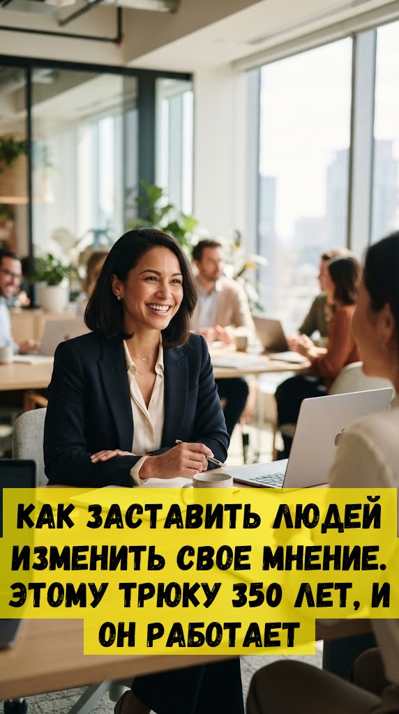 Как заставить людей изменить свое мнение. Этому трюку 350 лет, и он работает