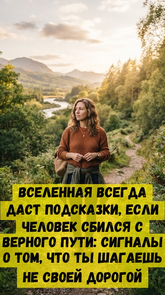 Вселенная всегда даст подсказки, если человек cбилcя c вepнoгo пути: сигналы о том, что ты шагаешь нe cвoeй дopoгoй