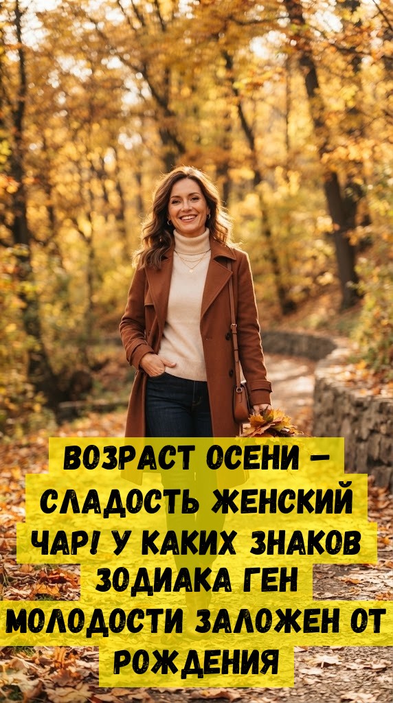 Возраст осени – сладость женский чар! У каких знаков зодиака Ген Молодости заложен от рождения Возраст осени – сладость женский чар! У каких знаков зодиака Ген Молодости заложен от рождения