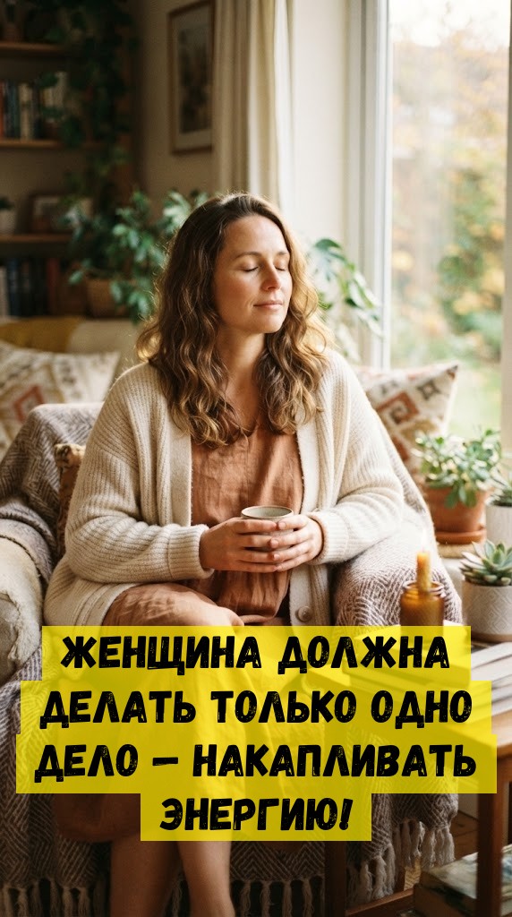 Женщина должна делать только одно дело — накапливать энергию! Женщина должна делать только одно дело — накапливать энергию!