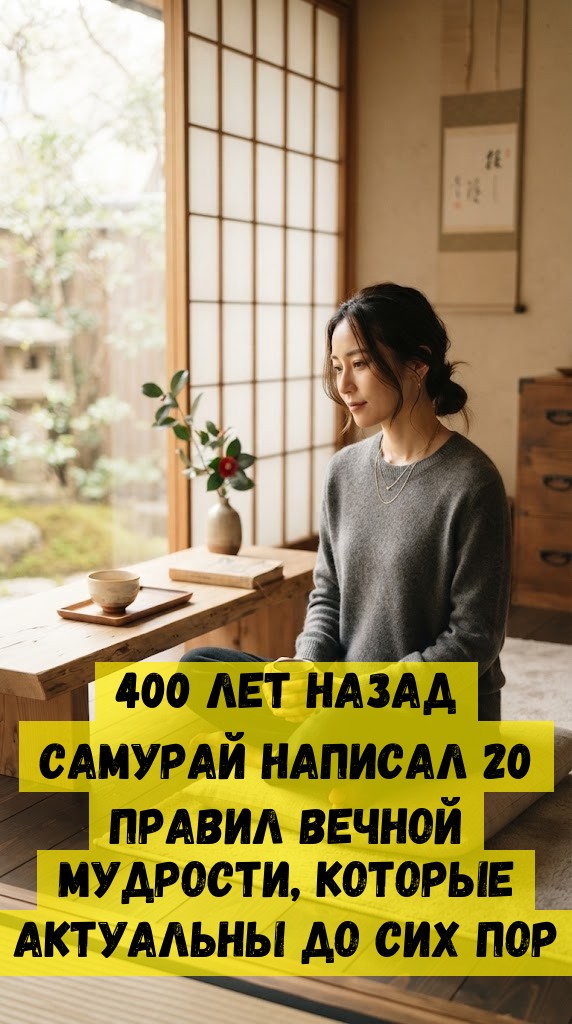 400 лет назад самурай написал 20 правил вечной мудрости, которые актуальны до сих пор