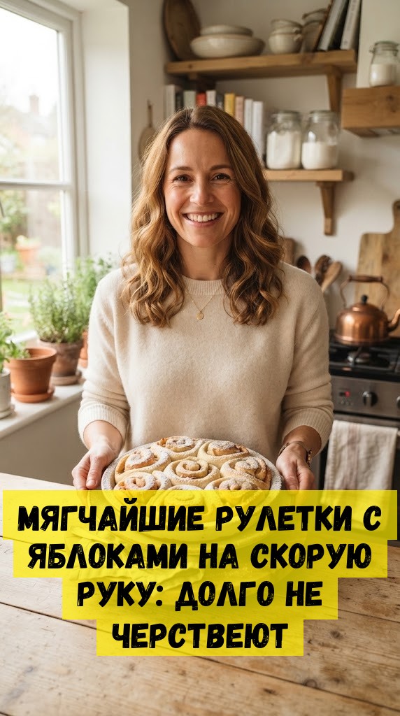 Мягчайшие рулетки с яблоками на скорую руку: Долго не черствеют