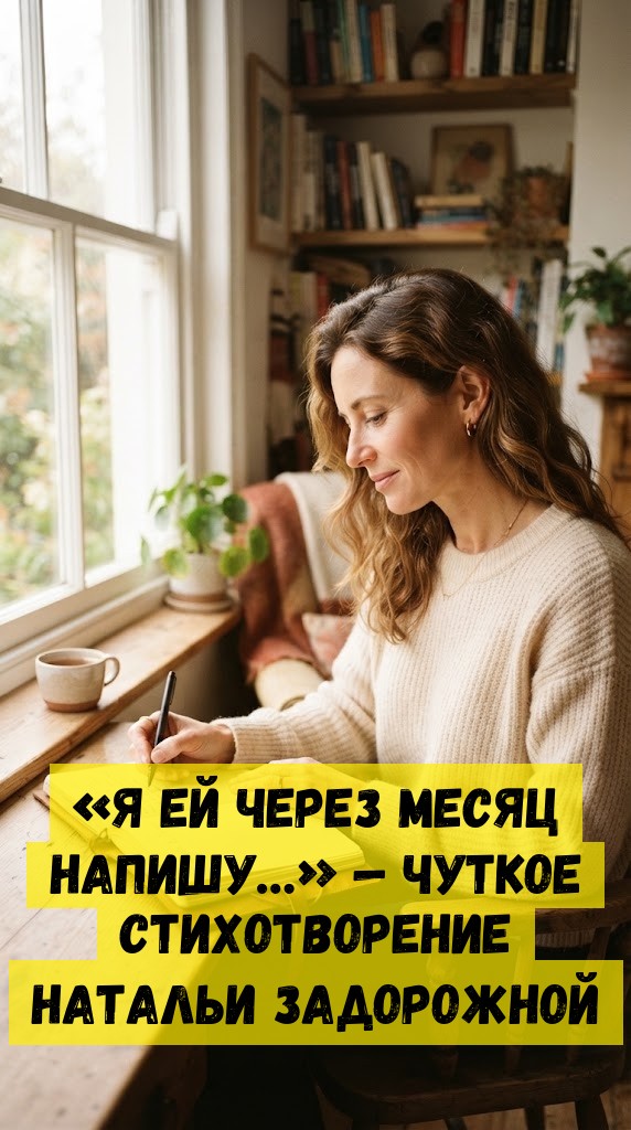 «Я ей через месяц напишу…» — чуткое стихотворение Натальи Задорожной «Я ей через месяц напишу…» — чуткое стихотворение Натальи Задорожной